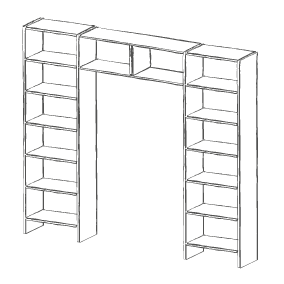 regal nach maß Brücke Skizze